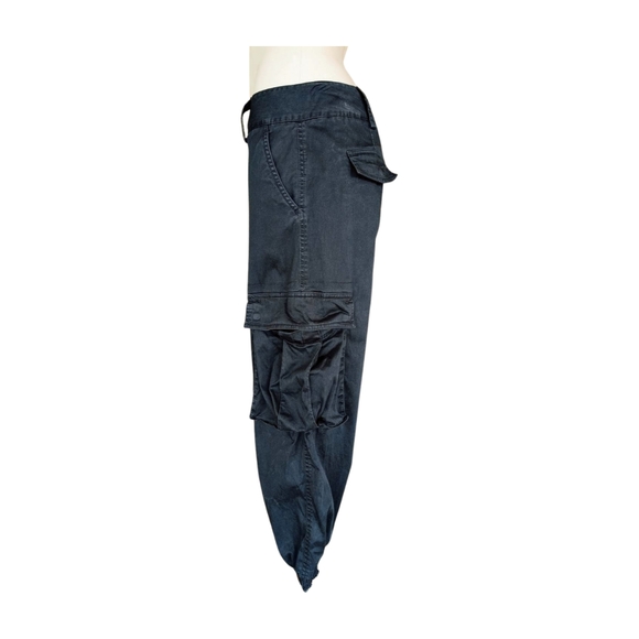 Vintage‎ Y2K Alice + Olivia Navy Blue Low Rise Cargo Jogger Pants Size 8 - Picture 4 of 10